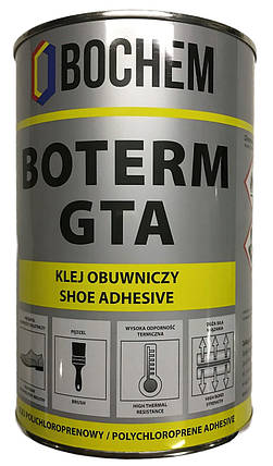 Клей для взуття поліхлоропреновий (наїрит) BOTERM GTA 1л/0,8 кг, фото 2