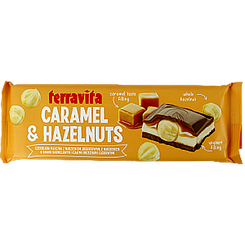 Шоколад карамель та лісові горіхи Терравіта Terravita caramel&hazelnuts 235g 9шт/ящ (Код: 00-00012728)