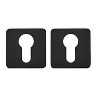 Дверная накладка под ключ M&T Minimal 087703 47x47 Cr-K брашированный черный (53195)