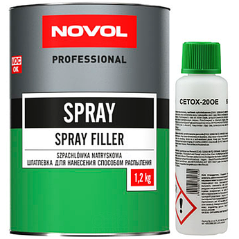 Шпаклівка напилювана Novol SPRAY, 800 мл