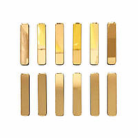 Ділення для годинника, акрил, золото, з основою, що сама клеїться, 12 шт. Розмір на вибір: 6*30 мм