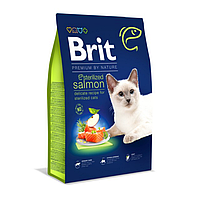 Сухий корм для кішок Brit Premium by Nature Sterilized Salmon 300 г Акція