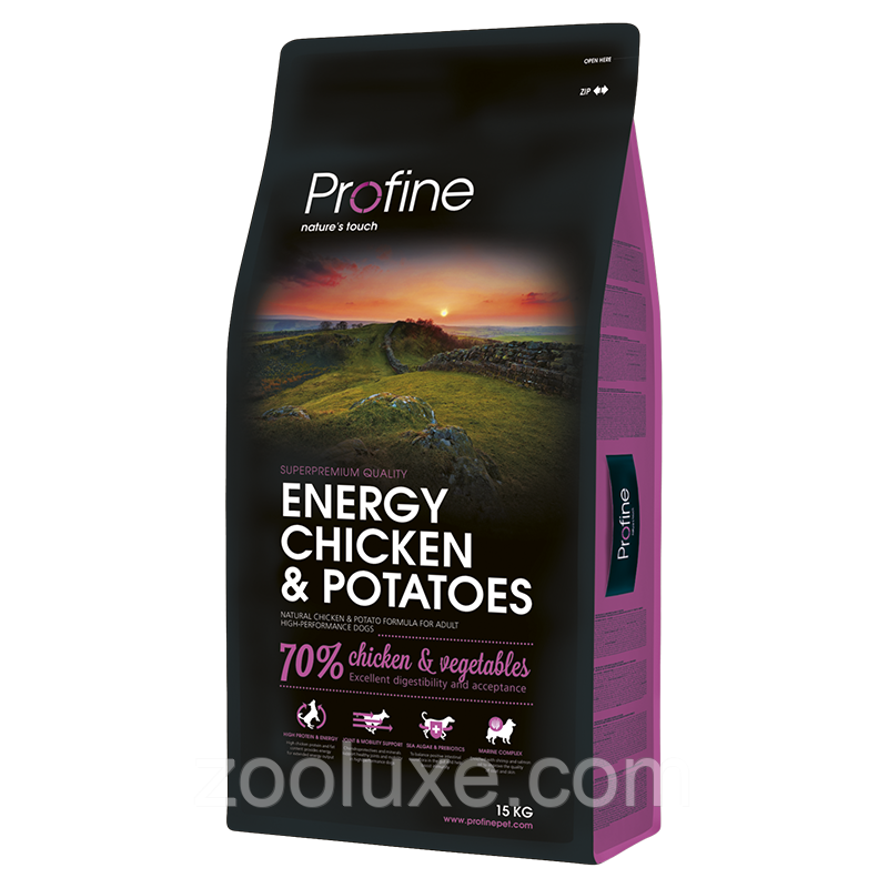 Profine Energy Chicken & Potoes 15 кг / Профайн Енерджі Курка і Картопля 15 кг - корм для собак