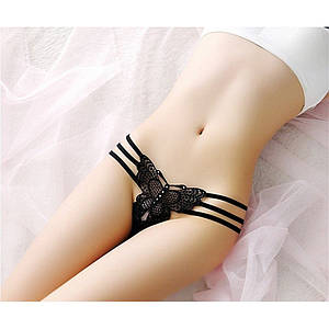 Трусики стрінги метелик Butterfly-2 зі стразами XS-S різні кольори