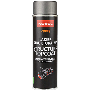 Фарба (емаль) структурна для пластику Novol Spray, 500 мл Аерозоль Антрацит