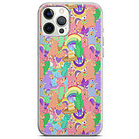 Чехол силиконовый для Apple IPhone 12 |13 Pro, Pro Max, mini (Красочный ламы, радуга, кактус, единорог)