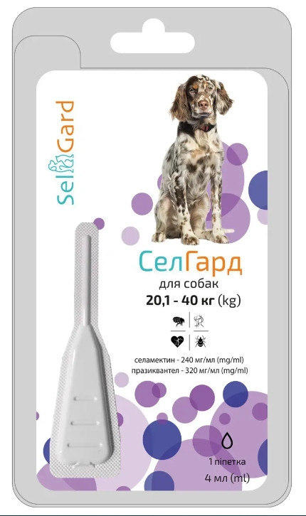 Купить СелГард (SelGard) капли от блох клещей и гельминтов для собак ...