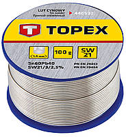 Topex44E532 Припiй олов'яний 60%Sn, проволока 1.0 мм,100 г