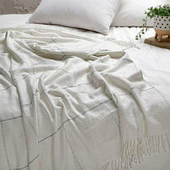 Плед шаль полуторний Linens кремовий 130x170 см. 156124