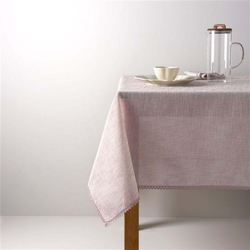 Скатертина на стіл Linens рожева 150x250 см. 156151