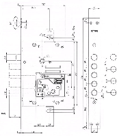 Замок для входных дверей 4-ригельный перекодируемый Mottura 52Y535BSRN54 (левосторонний) (19935)