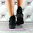 Зимові черевики жіночі чорні замшеві К 1411, фото 4