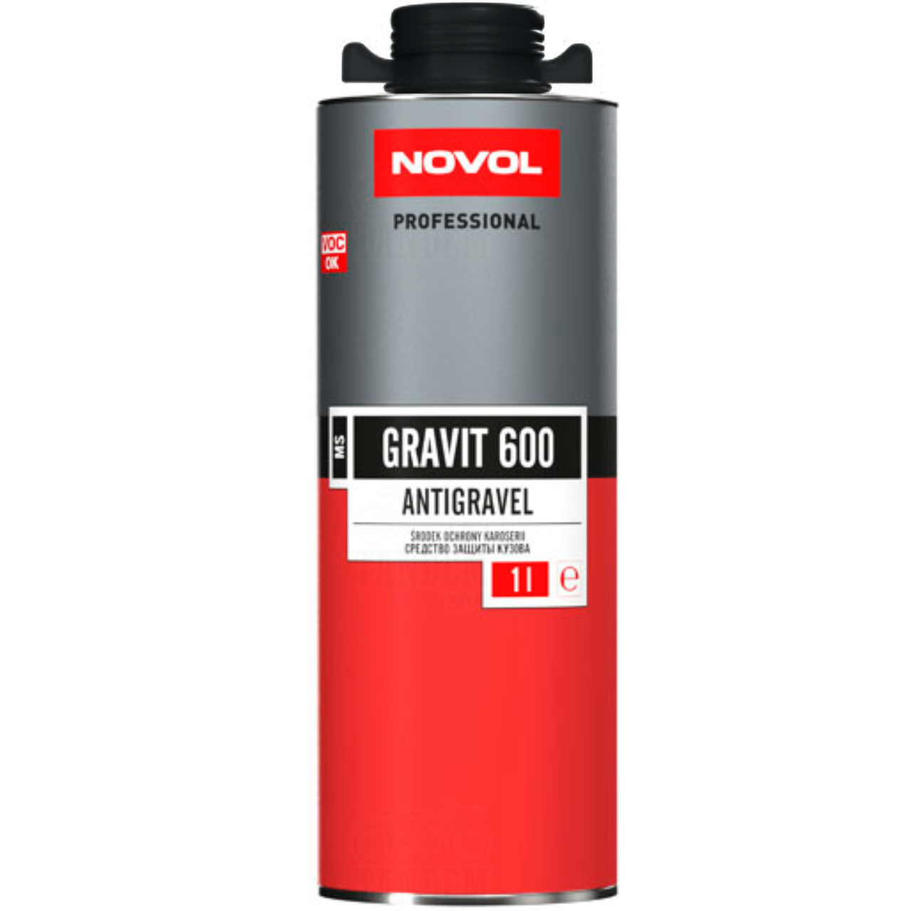 Засіб захисту кузова Novol Gravit 600 MS, 1 л Чорний, фото 1