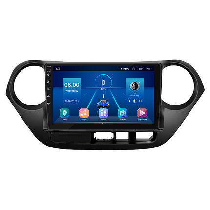 Штатна магнітола 9" Lesko для Hyundai i10 II 2013-2016 4/64Gb 4G Wi-Fi GPS Top Хюндай, фото 1