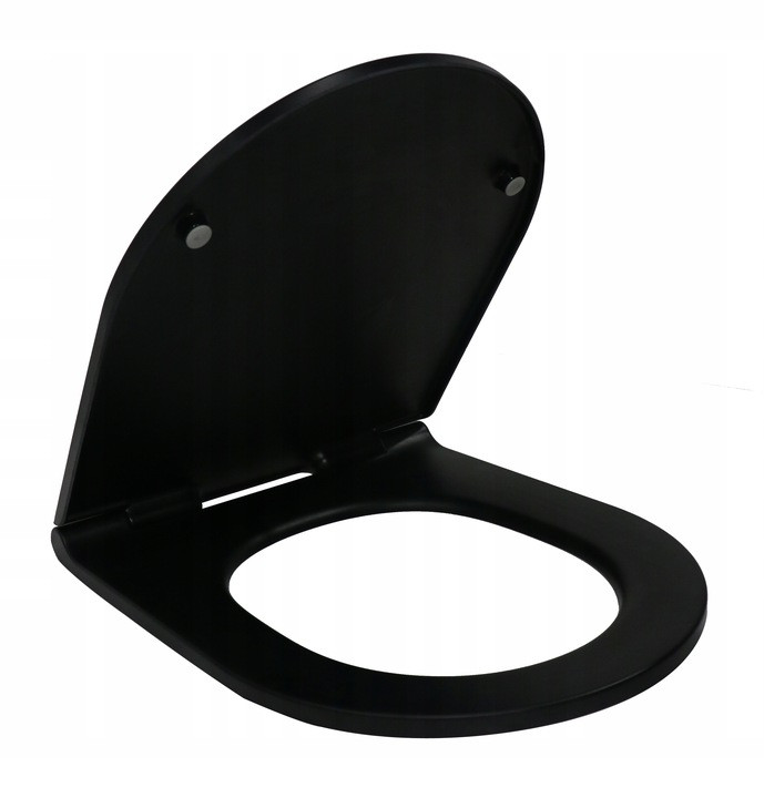 Сидіння для унітаза з плавним закриванням, стільчик Estiva BLACK MATT — колір чорний матовий