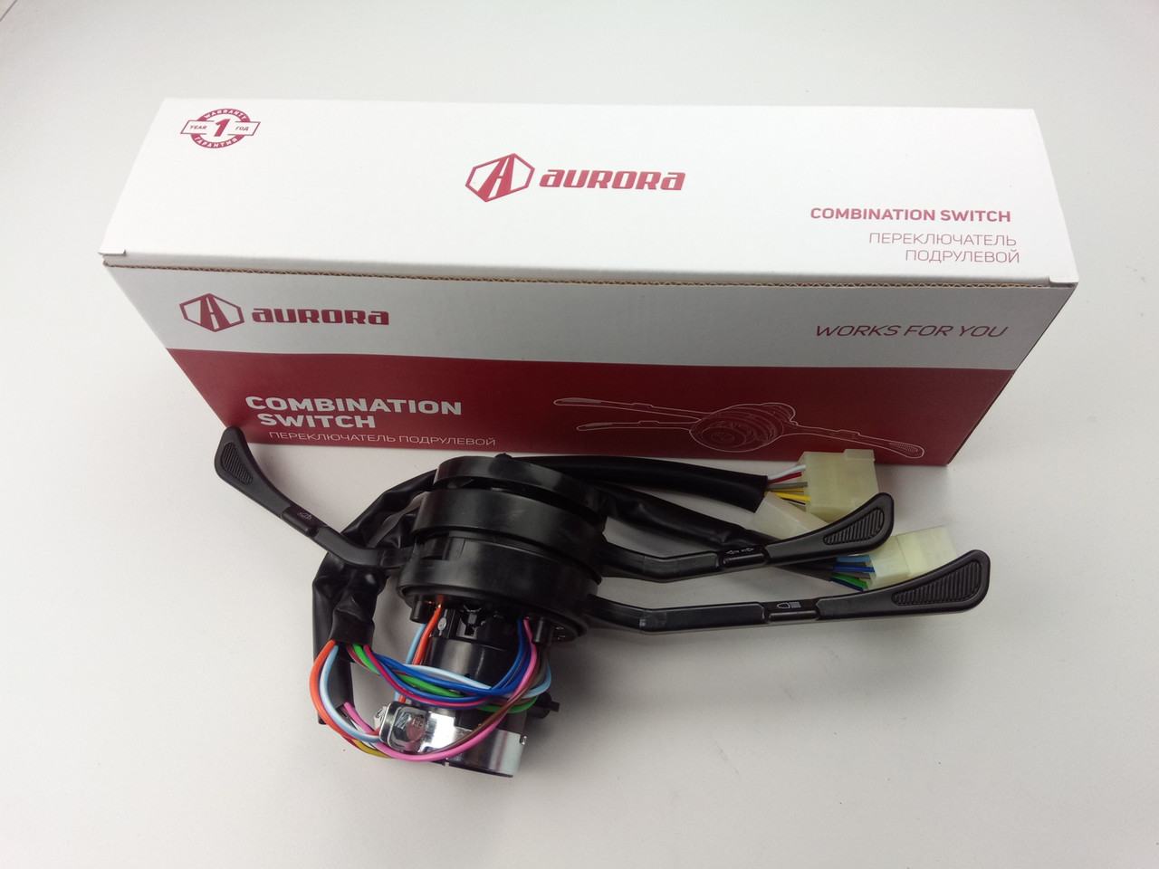 Перемикач підрульовий ВАЗ 21011-07 "тубус" (3 положення), AURORA (SC-LA2105) (2105-3709310-10), фото 1