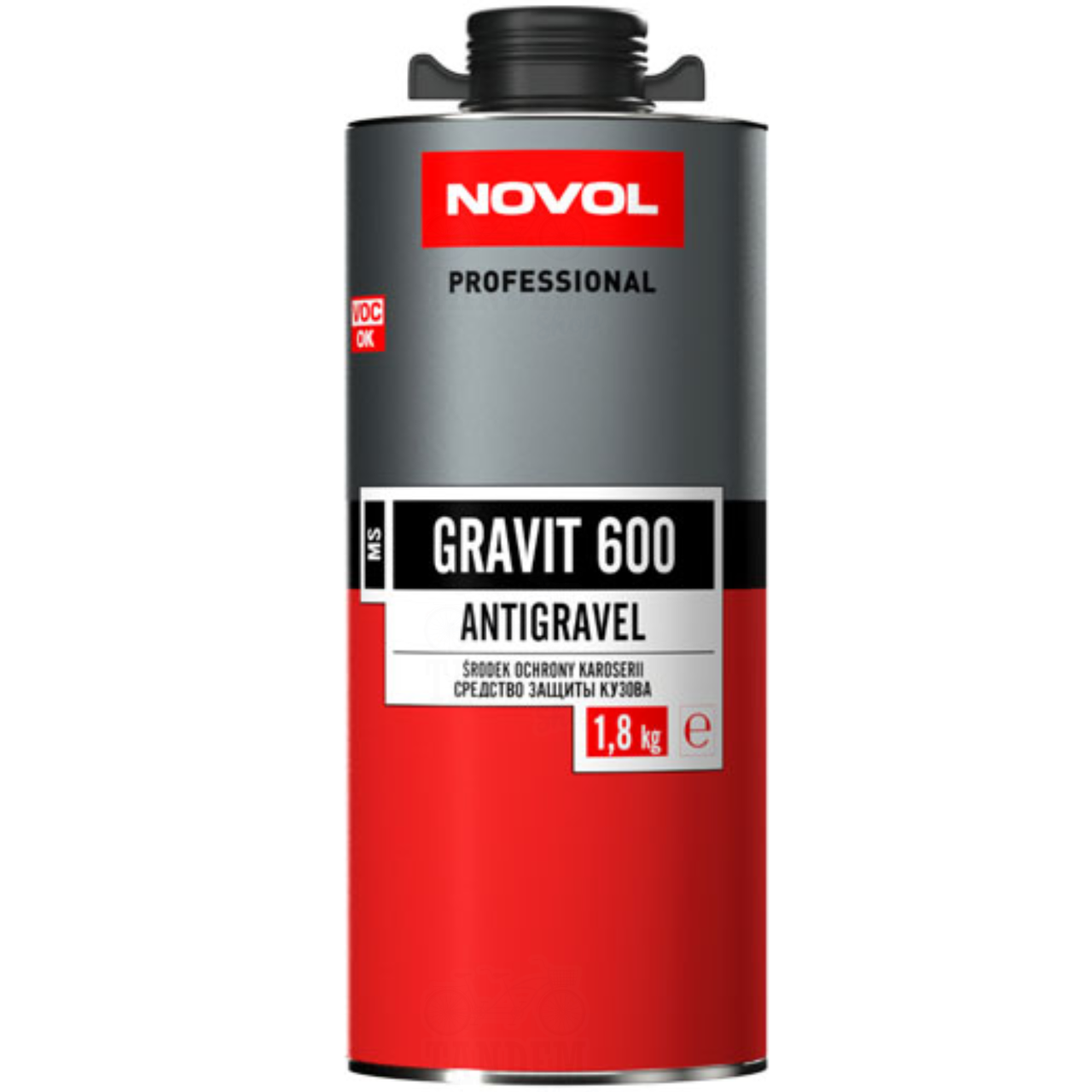 Засіб захисту кузова Novol Gravit 600 MS, 1,8 кг Чорний, фото 1
