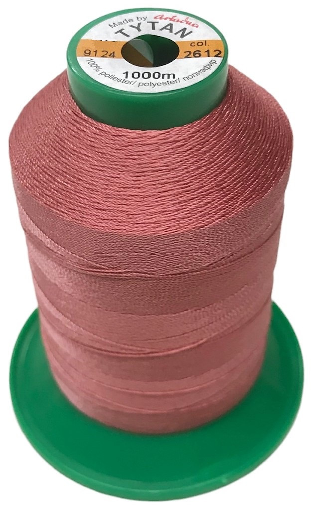 Нитка швейна із поліефірного шовку №40 1000м. «Титан» 2612 рожевий, фото 1