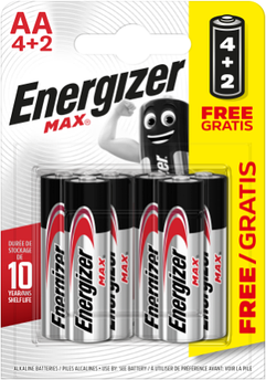 Батарейки лужні АА Energizer Max AA LR6 7638900437713