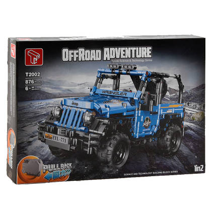 Конструктор "Джип" 876 деталей, інерція (Т2002)
