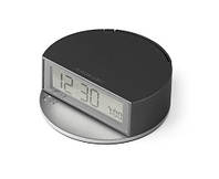 Настольные французские часы Lexon Fine Twist LR138X с режимом повторения будильника, черные