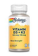 Solaray, Vitamin D3+K2 (120 капс.), витамины D3 K2, д3