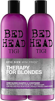 Шампунь + кондиціонер для освітленого волосся Tigi Bed Head Dumb Blonde Shampoo&Conditioner 2 х 750 мл