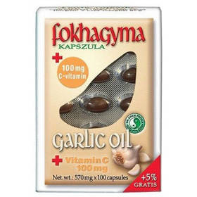 Fokhagyma+100 mg C часникова в капсулах доктора Чена з вітаміном С, вітамін антиоксидант Garlic oil vitamin C 100 капсул