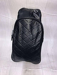 Чоловіча шкіряна сумка слінг, тканинної ремінь, 30*15 см, 931173