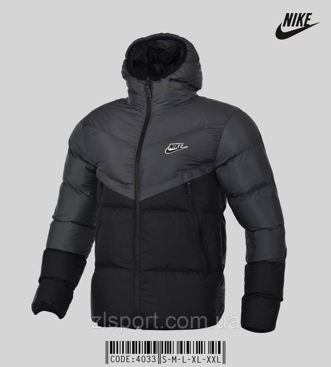 Куртка мужская Nike демисезон с капюшоном (Турция) XXL(54) - фото 2 - id-p1681216817