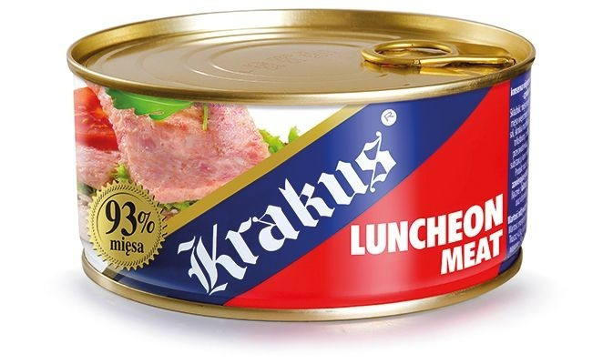 Концерва м'ясна Krakus Luncheon meat 93% м'яса, 300 г - фото 1 - id-p1681199366