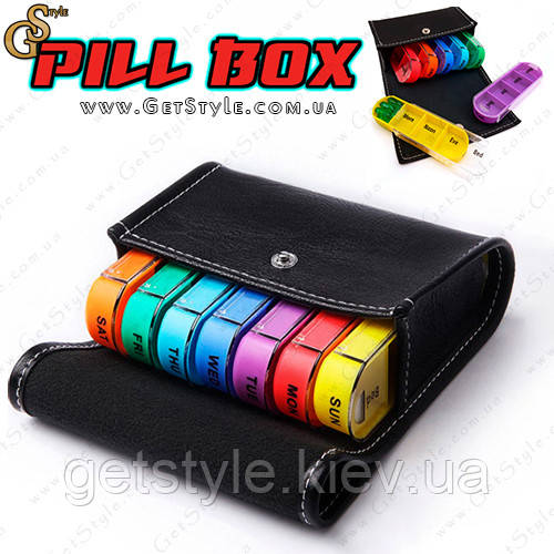 Таблетниця Pill Box 7 контейнерів із чохлом