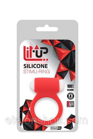 Ерекційне кільце LIT-UP SILICONE STIMU RING 3, RED, фото 2