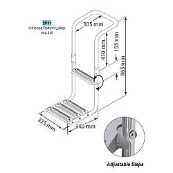 Драбина-платформа для надувного човна Inox 316 Lalizas, Італія 29181