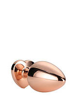 DT21790 Анальна пробка з серцем GLEAMING LOVE ROSE GOLD PLUG MEDIUM, фото 3