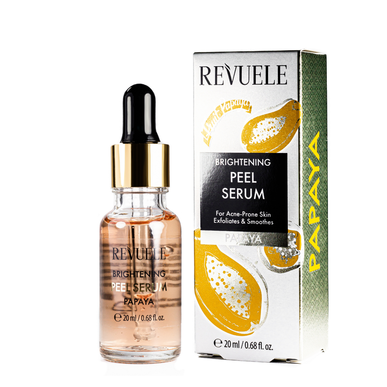 Сироватка для обличчя освітлююча Revuele Brightening Peel Serum з екстрактом папаї 20 мл