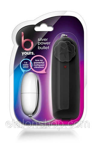 Виброяйцо B YOURS SILVER POWER BULLET BLACK, фото 2