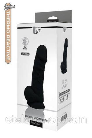Фаллоімітатор Термоактивний REAL LOVE 8.5, Black, фото 2