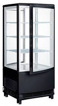 Шафа-вітрина холодильна Frosty FL-98R чорна настільна об'ємом 106 л з 2 дверима