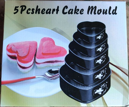 Набір роз'ємних форм для випікання Серце 5 шт, фото 1