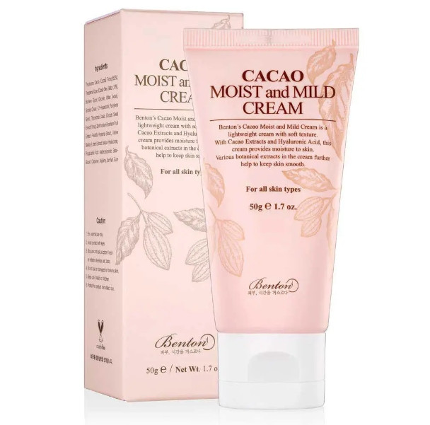 Benton Cacao Moist and Mild Cream - Зволожуючий крем з олією какао, 50 мл, фото 1