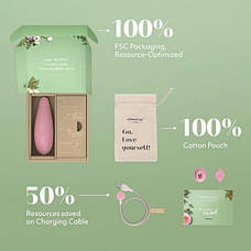 Безконтактний кліторальний стимулятор Womanizer Premium ECO з біоматеріалів, PINK, фото 2