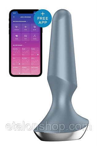 T360163 Анальний корок з функцією керування смартфоном SATISFYER PLUG-ILICIOUS 2 ICE BLUE, фото 2