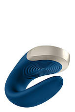 Люксовий Smart вібратор для пар Satisfyer DOUBLE LOVE BLUE, фото 2