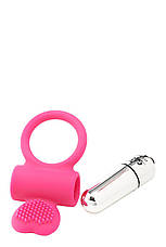 Ерекційне кільце з вібрацією Dream Toys FLIRTS COCKRING PINK, фото 2