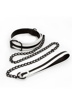 Ошийник з повінню, світяться в темряві NS Novelties GLO BONDAGE COLLAR AND LEASH GREEN, фото 2