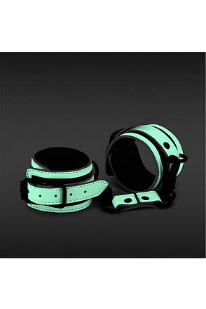 Наручники, світяться в темряві NS Novelties GLO BONDAGE WRIST CUFF GREEN, фото 2