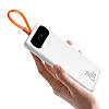 УМБ повербанк Power Bank Baseus Block PPBLK-02 10000mAh 20W QC, з кабелем Lightning, білий, фото 4