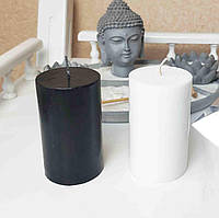 Свічки "Інь-Ян".Кольор: Білий/Чорний. Висота: 100 мм. Діаметр: 60мм. Вага: 250 г.