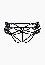 Трусики Fetish з розрізом чорні LeFrivole, L/XL, 46-48, фото 2